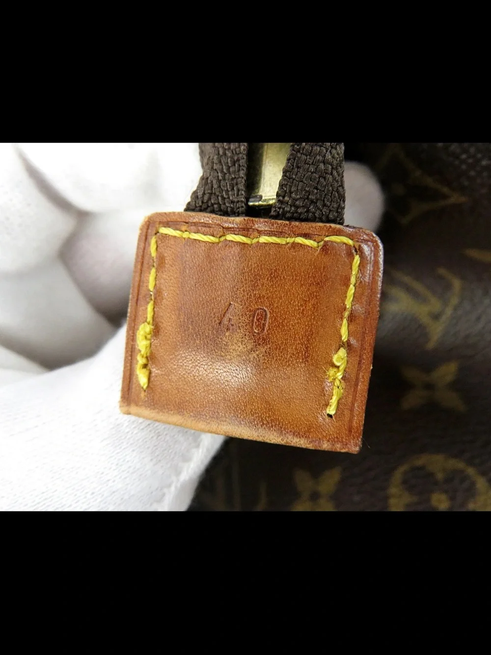 Louis Vuitton Monogram Canvas Tote with Tan Leather Trim